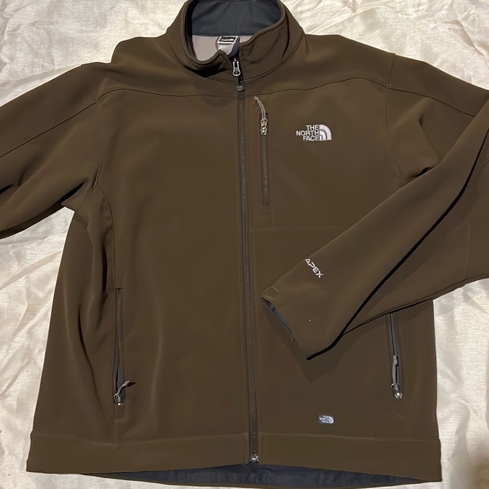 Mens Fleece Lined Full Zip Apex Series North Face Shell